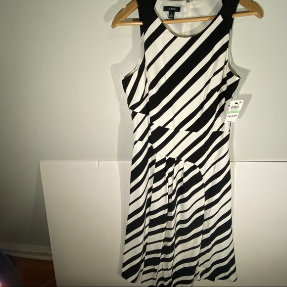 Alfani Pleated Asymmetrical Ham Dress - Picture 4 of 5